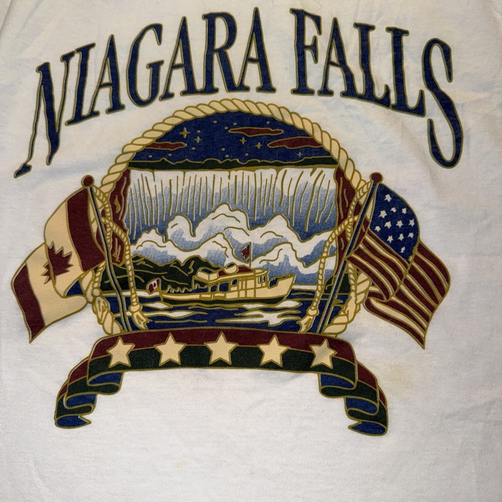 VTG Niagara Falls Souvenir Graphic T-shirt Single Stitch XL Canadiana